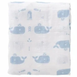 Set De Deux Langes 70cm Coton Bio Baleine Fresk® -Lange Coton Bio -Jouets En Peluche Soldes set de deux langes 70cm coton bio baleine fresk lange coton bio 2