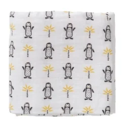 Set De Deux Langes 70cm Coton Bio Pingouin Fresk® -Lange Coton Bio -Jouets En Peluche Soldes set de deux langes 70cm coton bio pingouin fresk lange coton bio 2