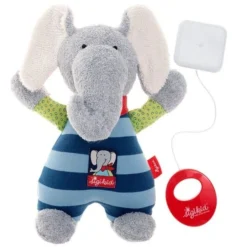 Doudou Peluche Musicale Elephant Coton Lolo Lombardo22cm Sigikid® - Doudou écologiques -Jouets En Peluche Soldes sigikid doudou peluche musicale elephant coton lolo lombardo doudou ecologiques 3