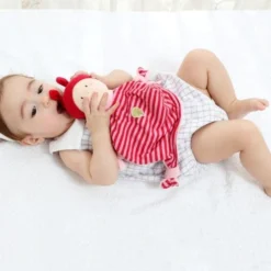 Doudou Plat Noeud Poupée Lutin Roses 26 Cm Coton Bio Sigikid® - Doudou Plat Bio -Jouets En Peluche Soldes sigikid doudou plat noeud poupee lutin roses 26 cm coton bio doudou plat bio 3